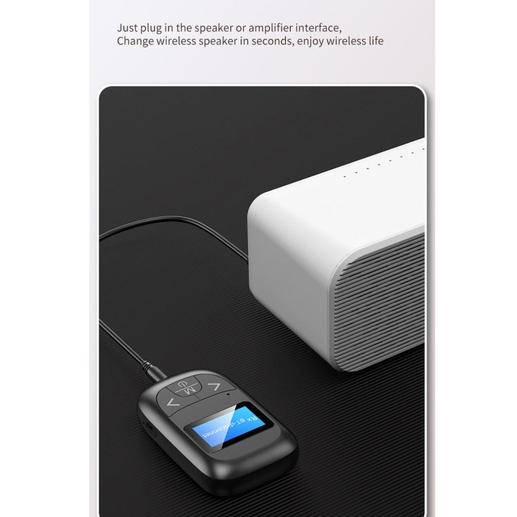 T-14 Bluetooth 5.0 2 In 1 LCD Digital Display Bluetooth Adapter Receiver Transmitter