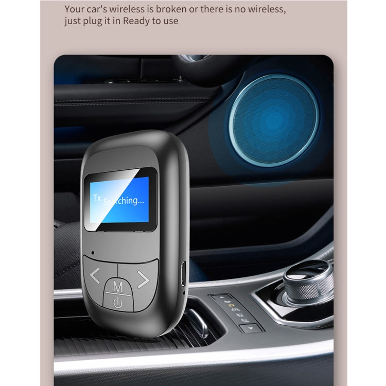T-14 Bluetooth 5.0 2 In 1 LCD Digital Display Bluetooth Adapter Receiver Transmitter