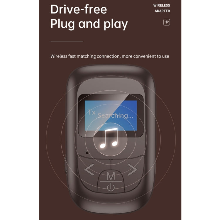 T-14 Bluetooth 5.0 2 In 1 LCD Digital Display Bluetooth Adapter Receiver Transmitter