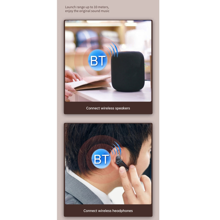 T-19 Bluetooth 5.0 2 In 1 Bluetooth Audio Adapter Receiver Transmitter