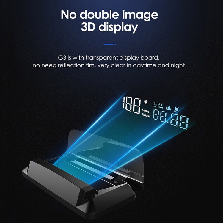 H400G Car 3.5 inch GPS Mode HUD Head-up Display Support Speed / Time / Distance Display
