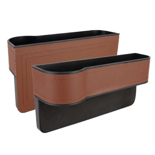 2 PCS Car Multi-functional Principal And Deputy Driver Seat Console Leather Box, Seat Console Leather Box (Brown), Seat Console Leather Box (Black), Seat Console Leather Box (Beige)