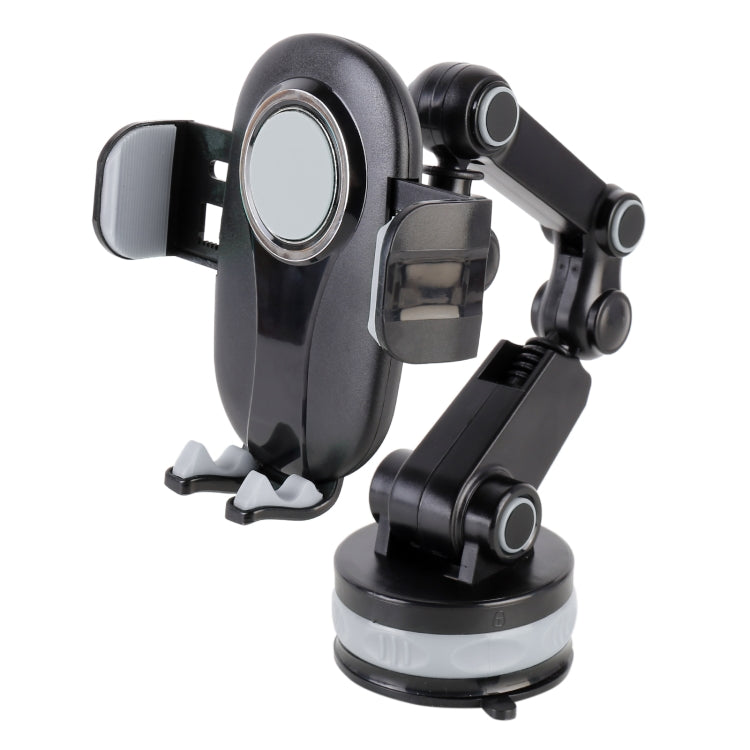 ZP-X0466 Car 360 Degree Rotating Telescopic Folding Round Suction Cup Mobile Phone Holder