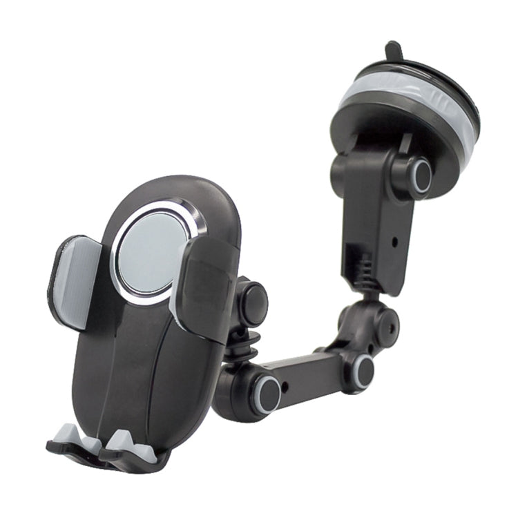 ZP-X0466 Car 360 Degree Rotating Telescopic Folding Round Suction Cup Mobile Phone Holder
