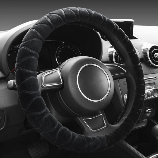 Car Universal Short Plush Warm Anti-skid Steering Wheel Cover, Adaptation Steering Wheel Diameter: 38cm
