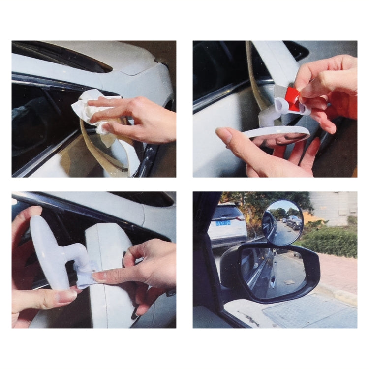 2 PCS Car Small Size Rearview Mirror Blind Spot Side Assistant Mirror