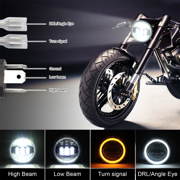 Motorcycle Crystal 5.75 inch LED Headlight Modification Accessories