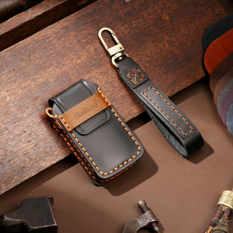 Hallmo Car Cowhide Leather Key Protective Cover Key Case for Honda Civic / Accord 2-button