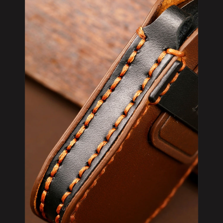 Hallmo Car Cowhide Leather Key Protective Cover Key Case for Toyota Corolla 2017 3-button