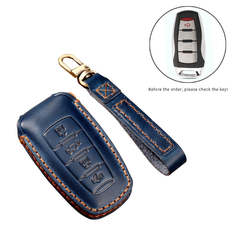 Hallmo Car Cowhide Leather Key Protective Cover Key Case for Haval H6