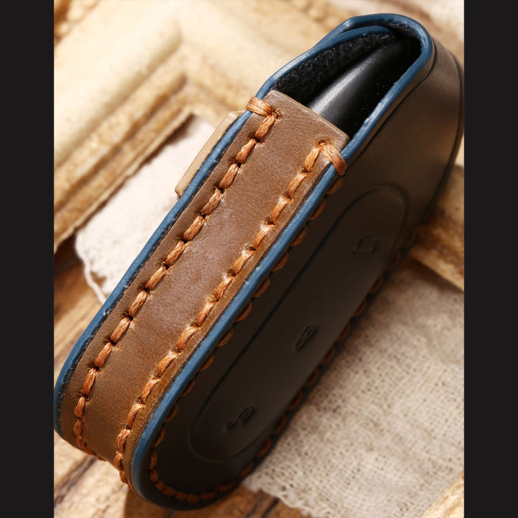 Hallmo Car Cowhide Leather Key Protective Cover Key Case for LEADING IDEAL One