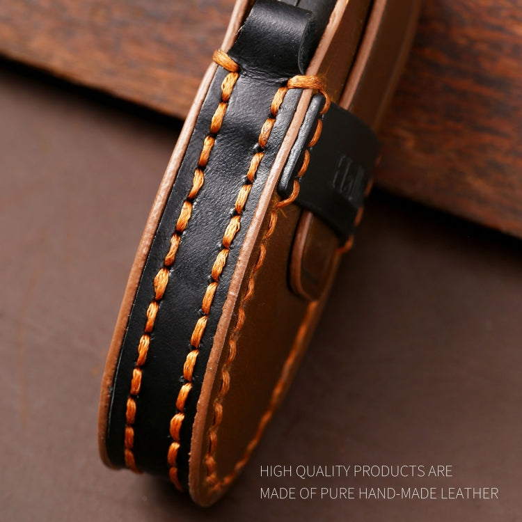 Hallmo Car Cowhide Leather Key Protective Cover Key Case for Nissan Sylphy 3-button Horn