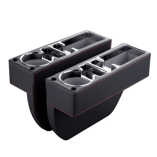 Car Multi-functional Console PU Leather Box Cup Holder Seat Gap Side Storage Box