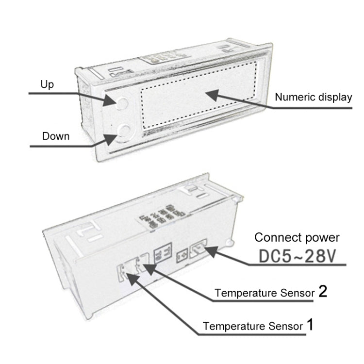 3 in 1 Car High-precision Electronic LED Luminous Clock + Thermometer + Voltmeter
