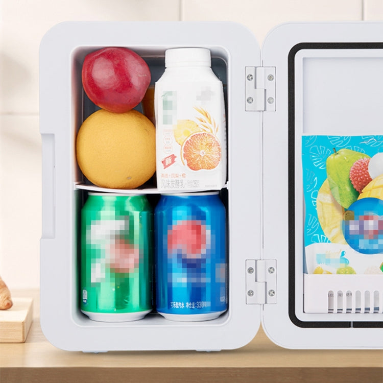 8L 37-48W Tempered Glass Panel Car / Home Mini Refrigerator US Plug