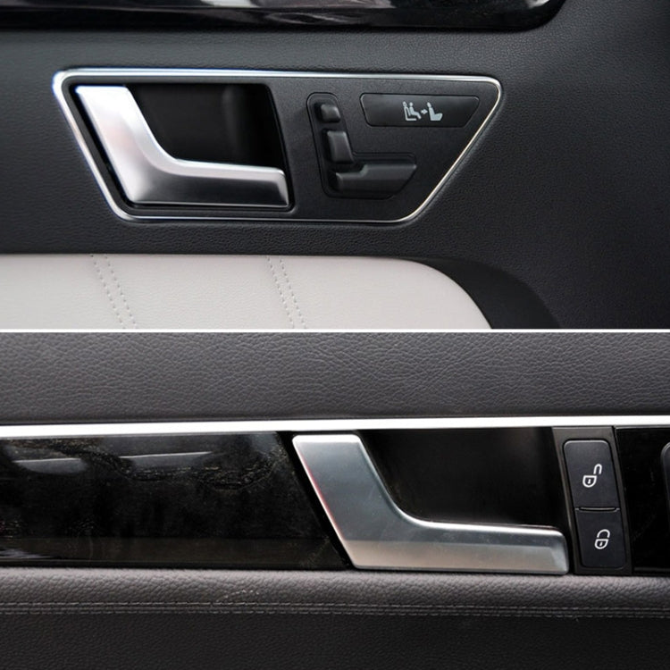 Car Left Side Electroplating Matte Inner Door Handle for Mercedes-Benz C Class W204 / X204 2008-2015, Left and Right Drive Universal