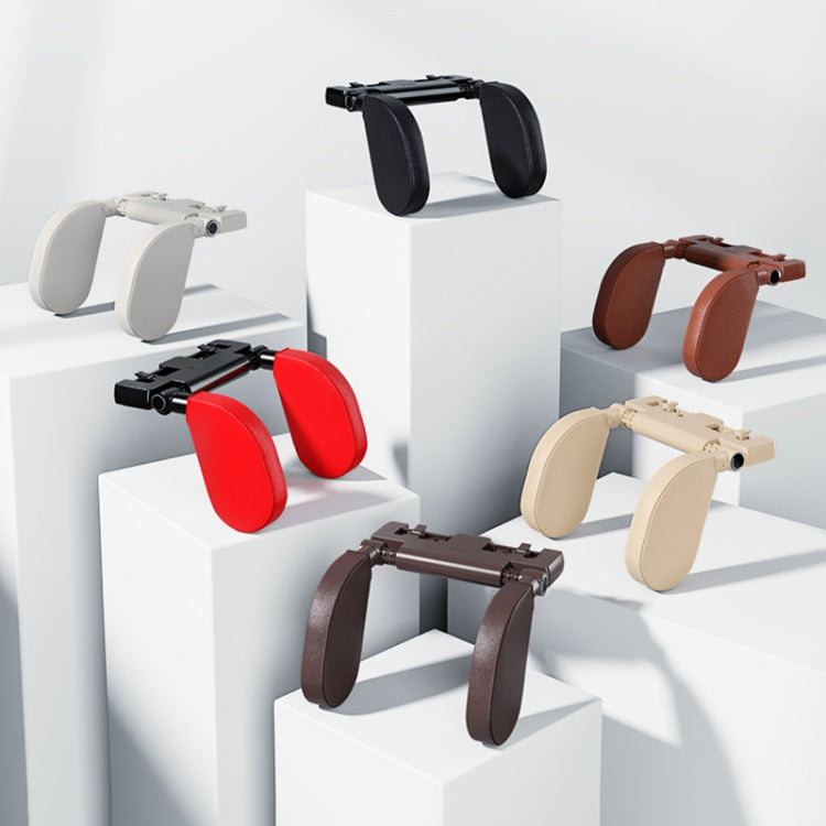 A05 Adjustable Car Auto U-shaped Memory Foam Neck Rest Cushion Seat Pillow with Hook & Mobile Phone Holder