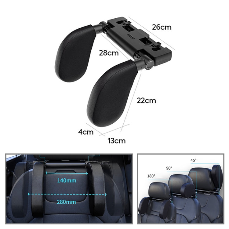 A05 Adjustable Car Auto U-shaped Memory Foam Neck Rest Cushion Seat Pillow with Hook & Mobile Phone Holder