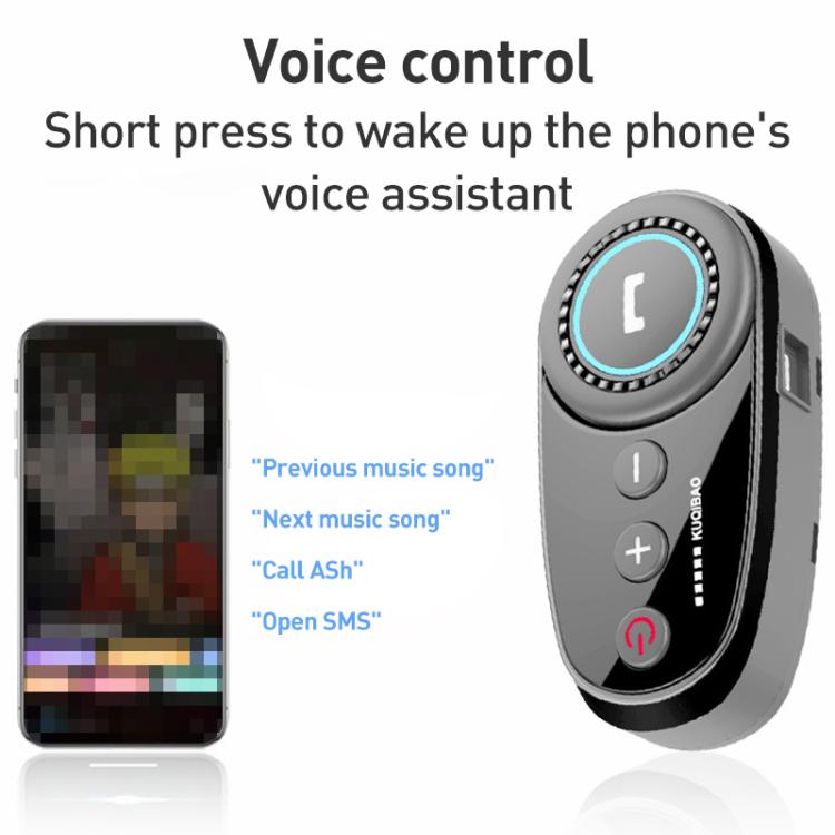 K10 Motorcycle Bluetooth Helmet Headset, Black Hard Pole Microphone