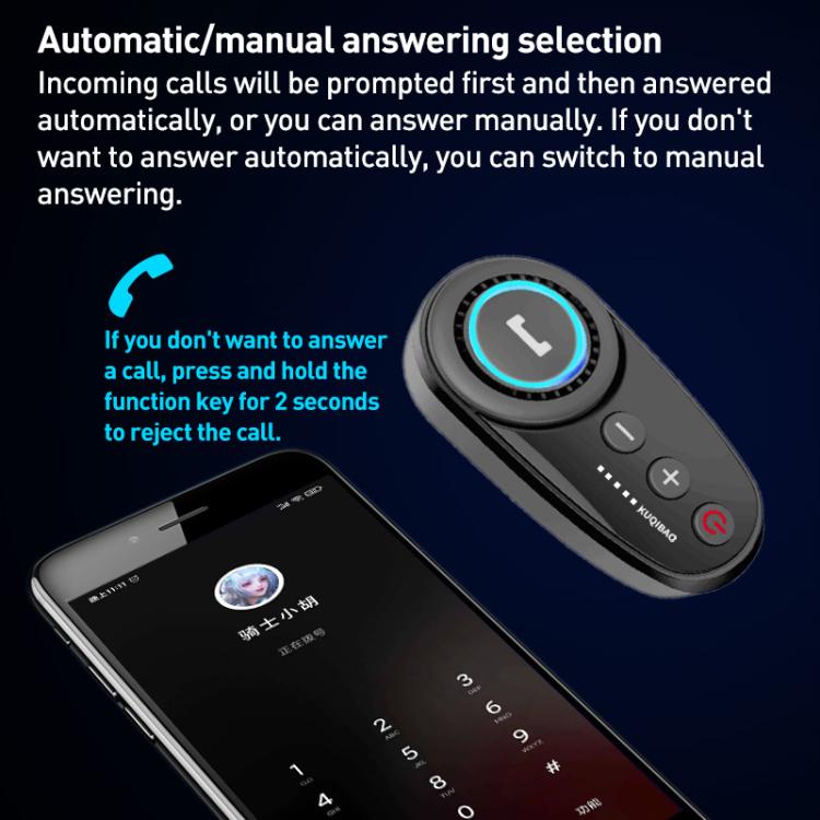 K10 Motorcycle Bluetooth Helmet Headset, Black Hard Pole Microphone