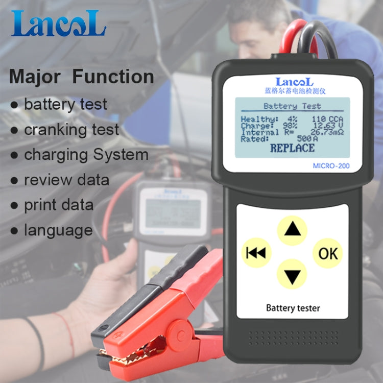 MICRO-200 Car Battery Tester Battery Internal Resistance Life Analyzer