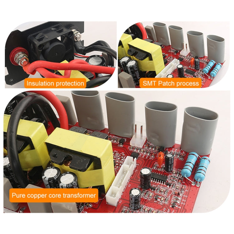 Carmaer 12V to 220V 3000W Intelligent Fan Car Double Digital Display Inverter Household Power Converter