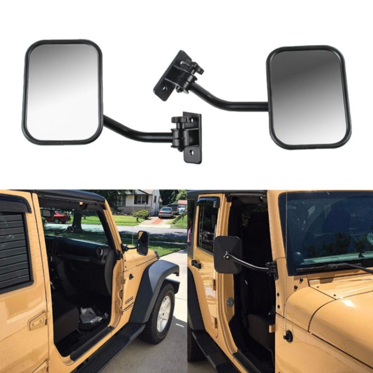 SF-JP-003 Pair  Car Side Door Rearview Mirror Adjustable Shape Angle Lens Blind Spot Exterior Mirror for Jeep Wrangler