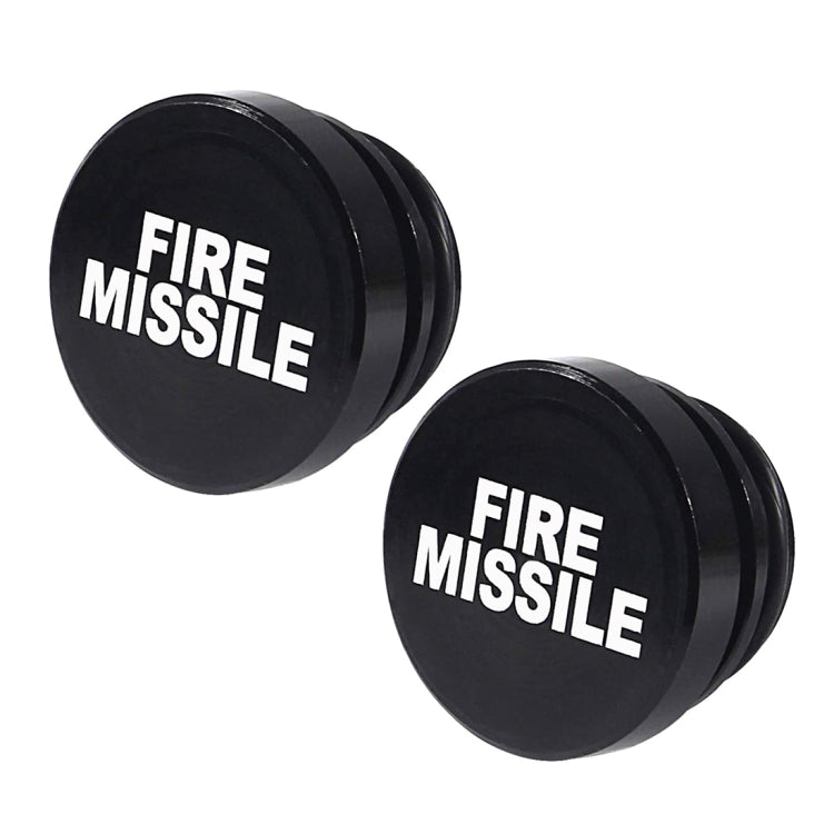 2 PCS Car / Motorcycle FIRE MISSILE Letter Metal Cigarette Lighter Dust Cover