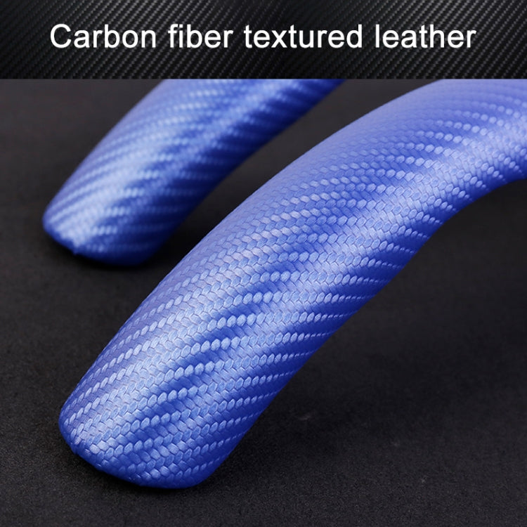 Car Universal Carbon Fiber Texture Leather Steering Wheel Cover