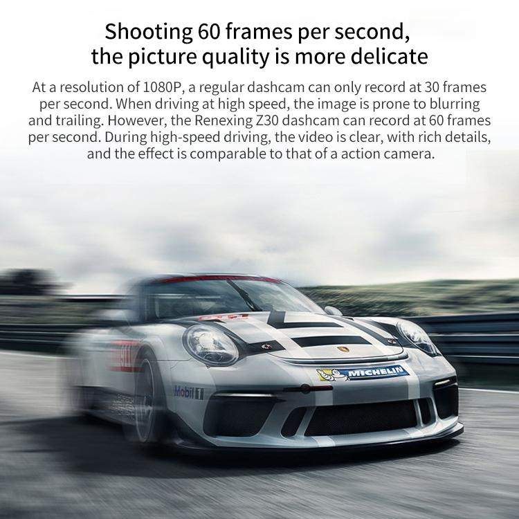 Z30 WiFi Dual-lens HD 2160P Non-light Night Vision 360-degree Panoramic Driving Recorder, GPS Version