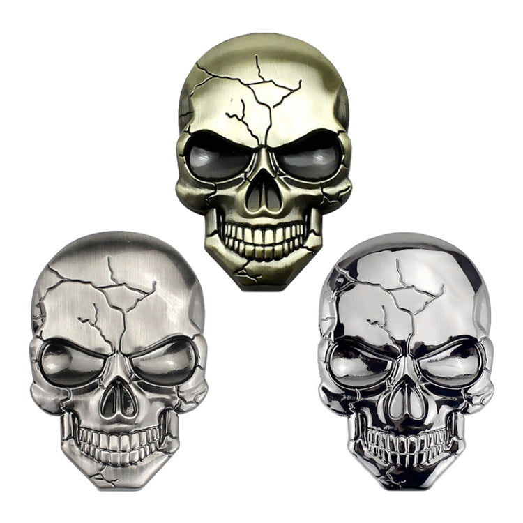 Three-dimensional Devil Skull Metal Car Sticker