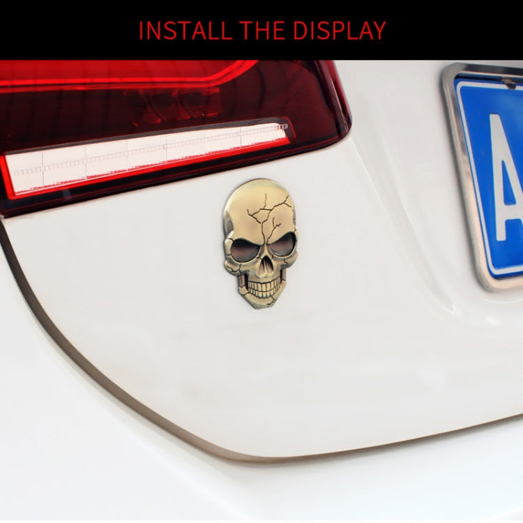 Three-dimensional Devil Skull Metal Car Sticker
