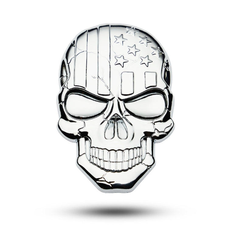 Three-dimensional Devil Skull Metal Plating Car Sticker