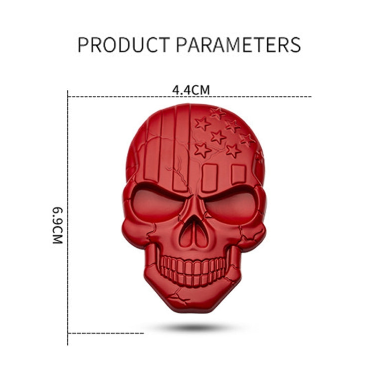 Three-dimensional Devil Skull Metal Plating Car Sticker