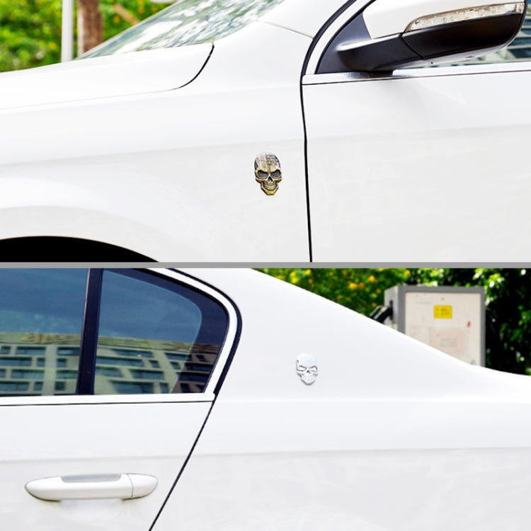 Three-dimensional Devil Skull Metal Plating Car Sticker