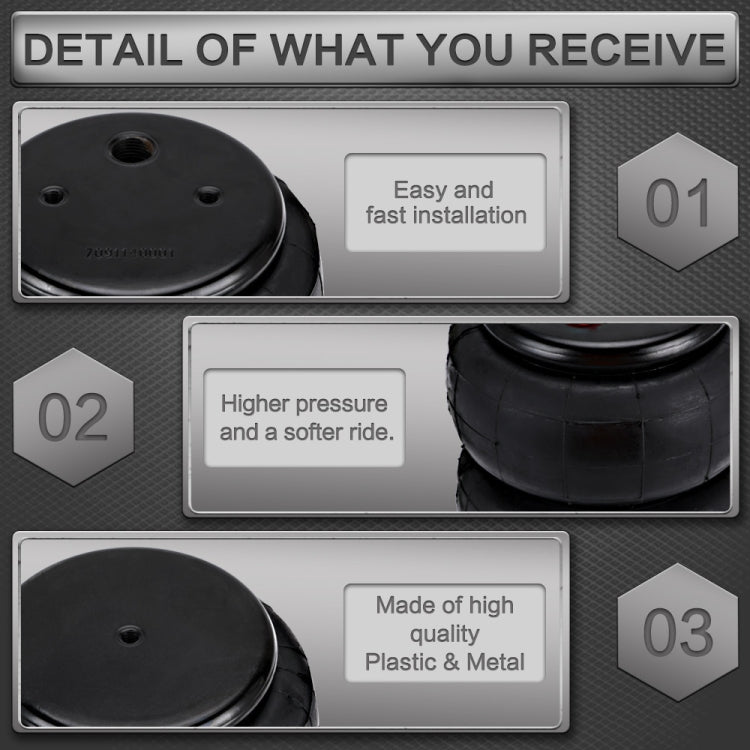 Car Airbag 1/2 inch NPT Single Port 2600LB Air Suspension Kit