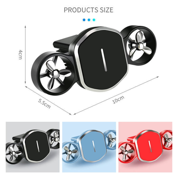Car Dual-turbo Air Outlet Magnetic Mobile Phone Holder with Aromatherapy