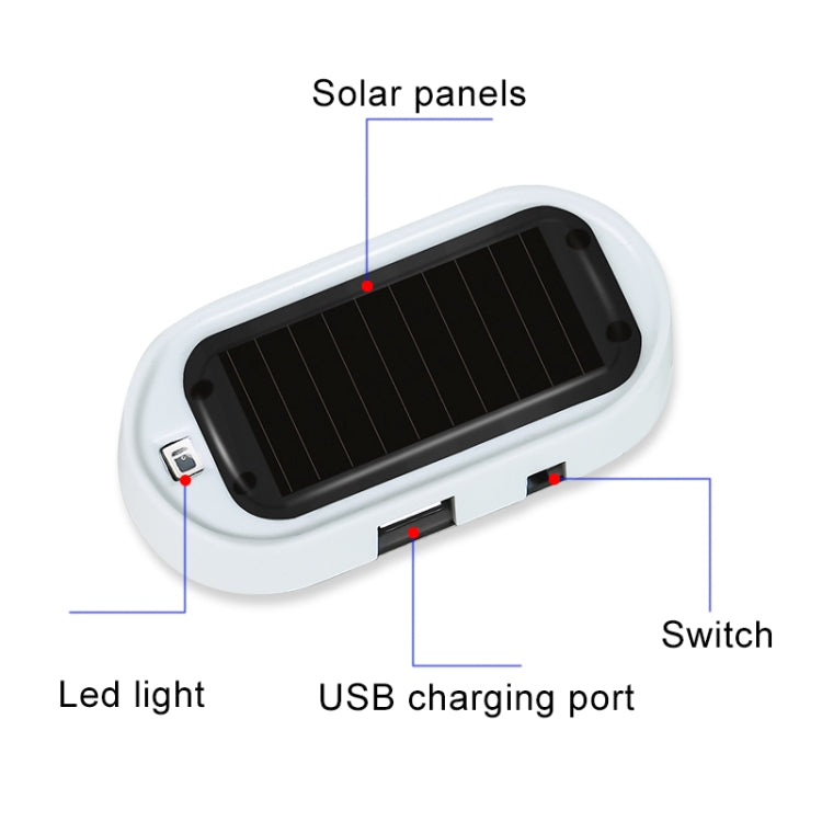 Car Solar Energy Anti-theft Device LED Warning Light