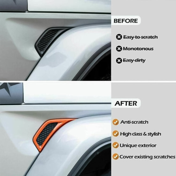 Car Fender Side Air Outlet Decorative Panel for Jeep Wrangler JL 2018-2020
