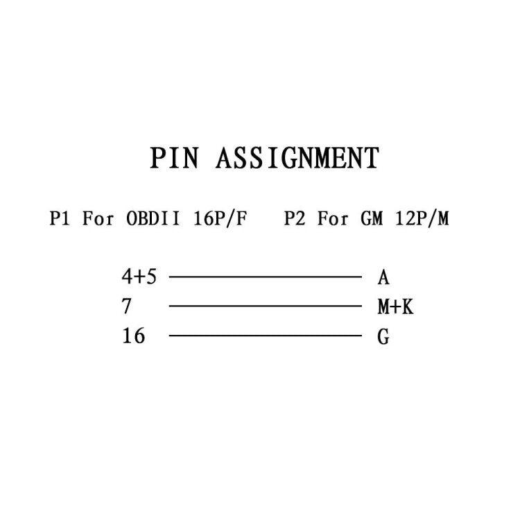 12Pin to 16Pin Car OBD2 Conversion Cable OBDII Diagnostic Adapter Cable for GM