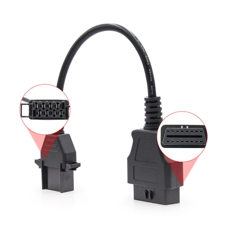8Pin to 16Pin Car OBD2 Conversion Cable OBDII Diagnostic Adapter Cable for Volvo