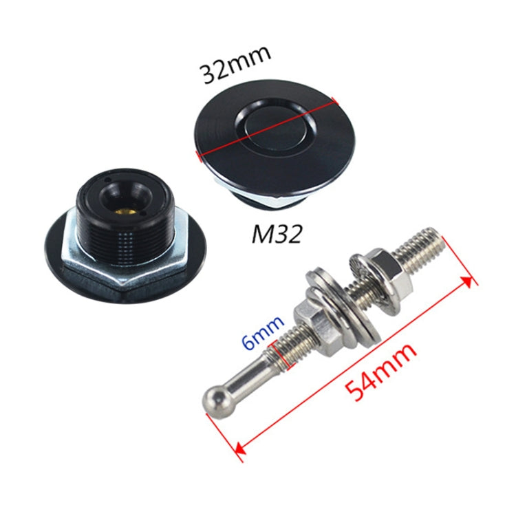 54mm Stainless Steel Quick-pins Push Button Billet Hood Pins Lock Clip Kit