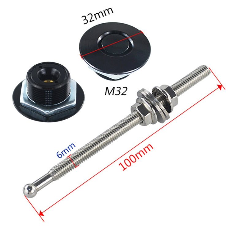 100mm Stainless Steel Quick-pins Push Button Billet Hood Pins Lock Clip Kit