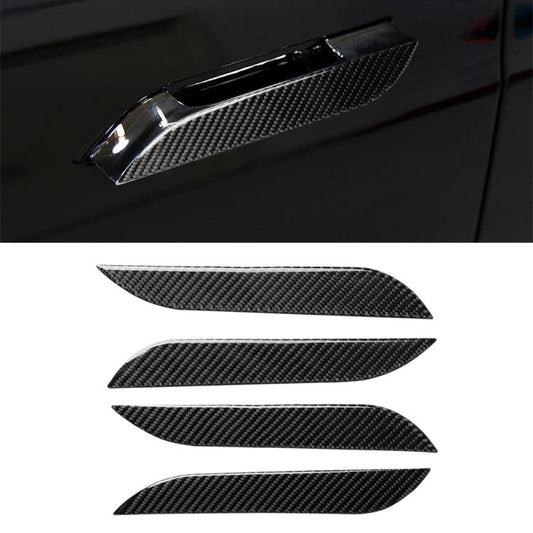 4 PCS Carbon Fiber Car Outside Handle Decorative Sticker for Tesla Model S