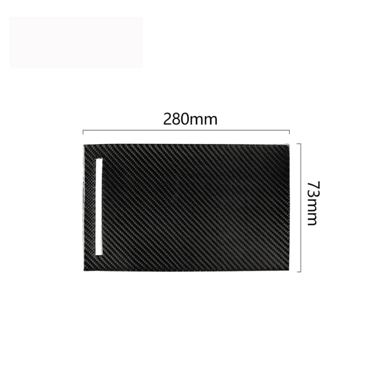 Carbon Fiber Car Storage Box Panel Decorative Sticker for Tesla Model X, Storage Box Panel