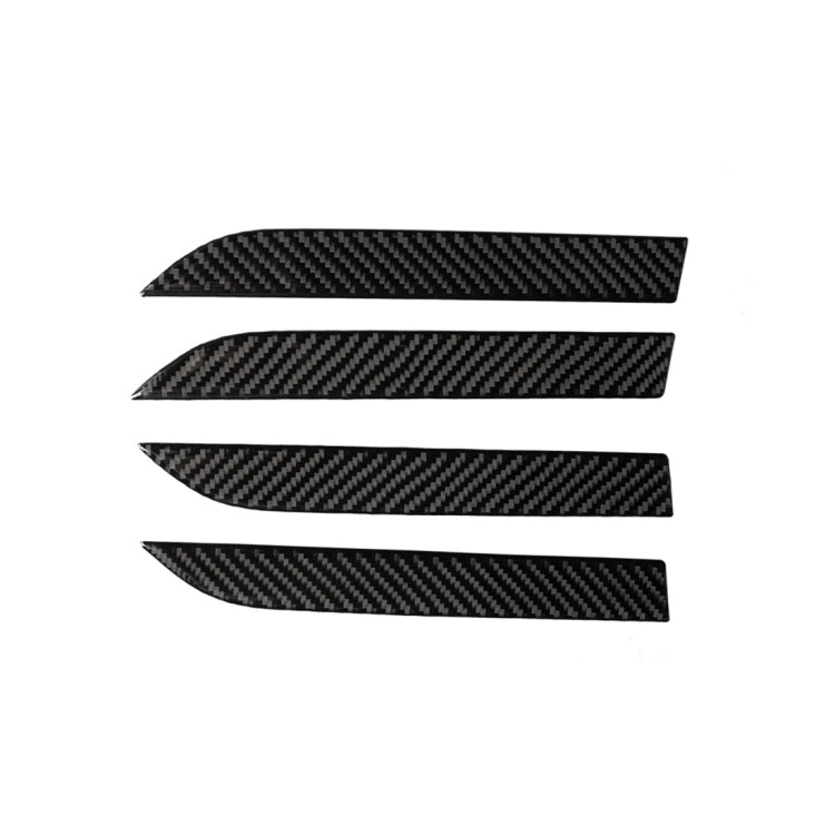 4 PCS Carbon Fiber Car Outer Door Handle Panel Decorative Sticker for Tesla Model X