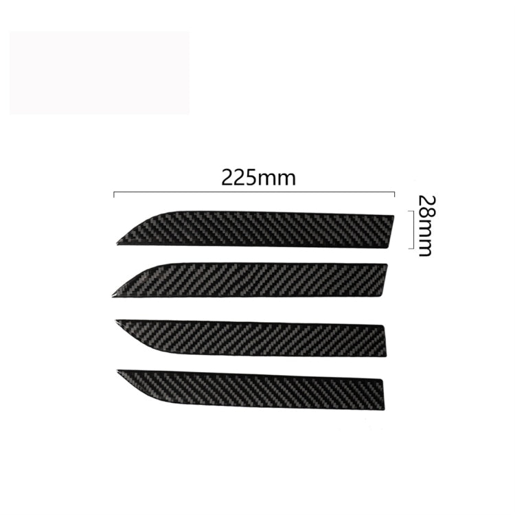 4 PCS Carbon Fiber Car Outer Door Handle Panel Decorative Sticker for Tesla Model X