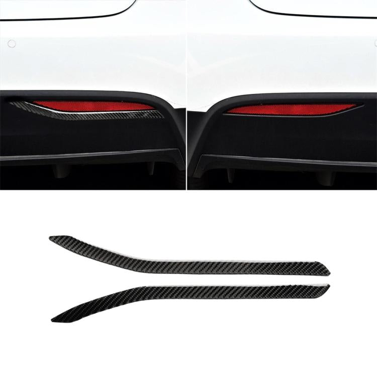 2 PCS Carbon Fiber Car Rear Fog Lamps Decorative Sticker for Tesla Model X