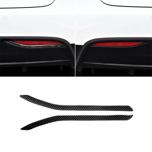 2 PCS Carbon Fiber Car Rear Fog Lamps Decorative Sticker for Tesla Model X