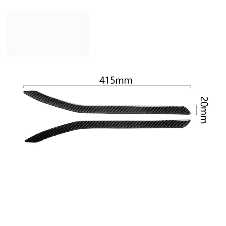 2 PCS Carbon Fiber Car Rear Fog Lamps Decorative Sticker for Tesla Model X